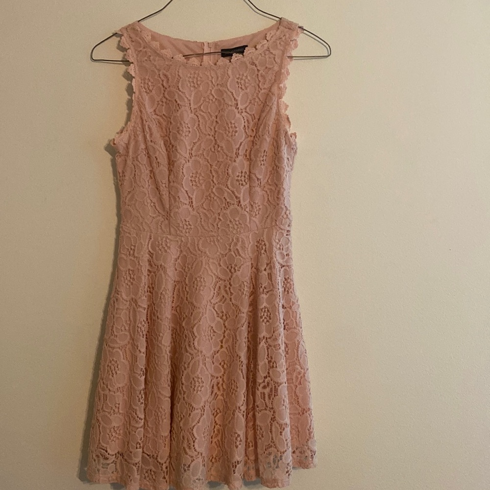 Pink lace dress